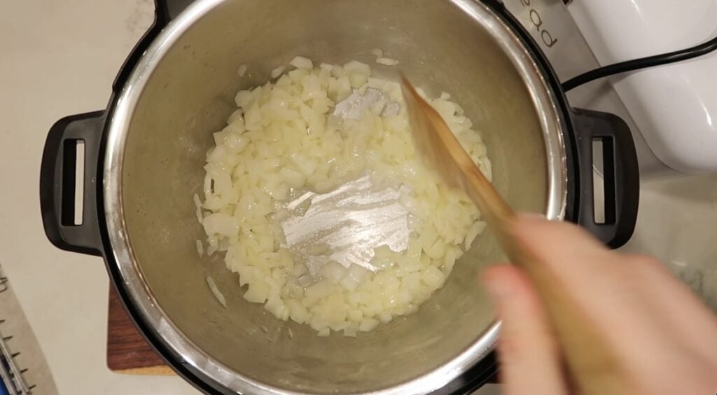 Sautéing onion in butter